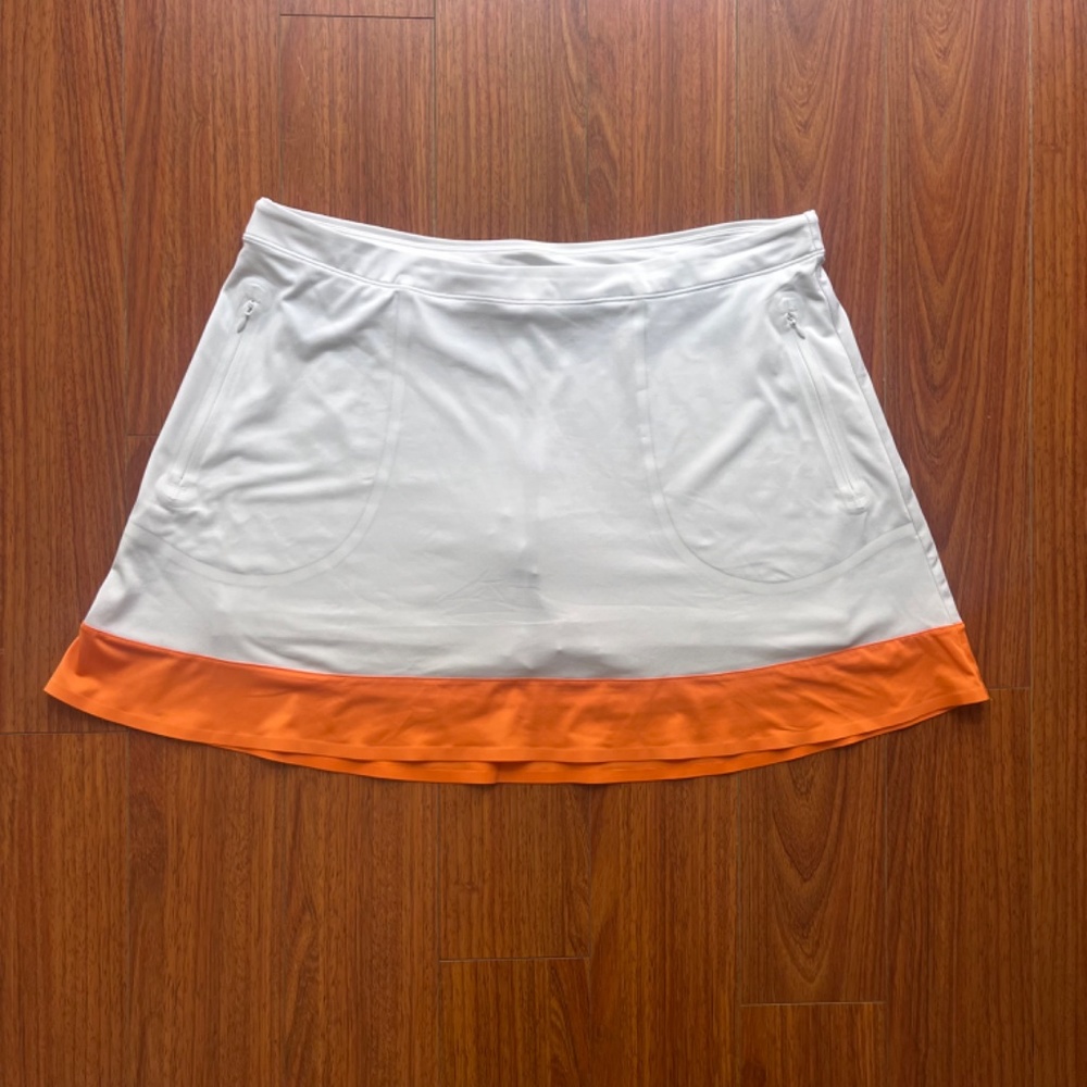 Nike Golf Tour Performance Women’s Dri-Fit Skort Skirt Orange White Size XL